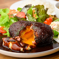 料理メニュー写真&nbsp;黄金とろたまハンバーグ　ライス＆スープセット