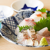 豊洲直送の魚介を使った旬の逸品！