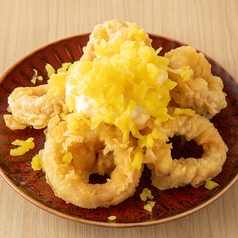 イカリング天婦羅　たくあんタルタル