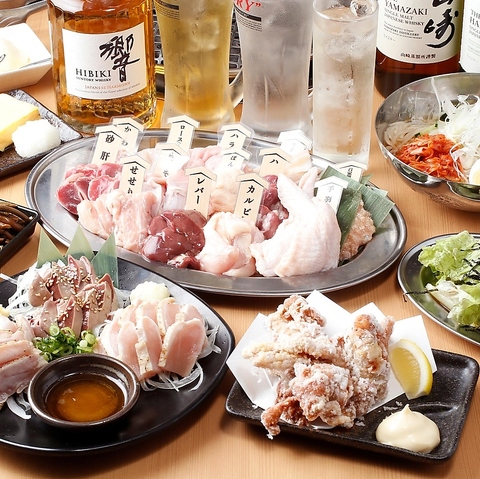 朝〆の新鮮な鶏を使用した焼肉が楽しめる【鳥焼肉 鳥ひびきちゃん】