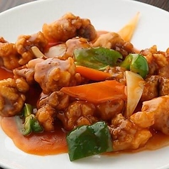 鶏肉とカシューナッツ炒め/鶏肉とナス辛味噌炒め
