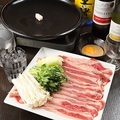 料理メニュー写真&nbsp;牛肉の焼きしゃぶ鍋セット　1人前