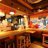 お一人様大歓迎！広々としたカウンター席完備◎