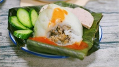 バナナ葉ちまき(豚肉とうずら卵入り)