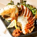 料理メニュー写真 大山鶏トマホークのステーキ　生七味添え