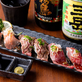 料理メニュー写真&nbsp;和牛肉寿司盛り合わせ