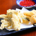 料理メニュー写真&nbsp;もつ天三種盛り