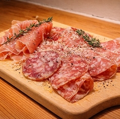 生ハムとサラミ