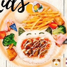 ネコのハンバーグプレート