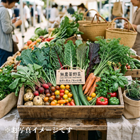 無農薬野菜と新鮮ホルモンを使った手作り料理