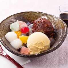 白玉クリームあんみつ