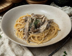 キノコのクリームソース