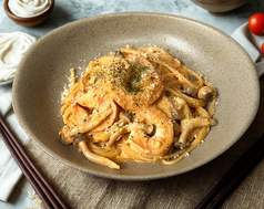 海老のトマトクリームパスタ