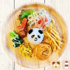 パンダのにぎやかプレート