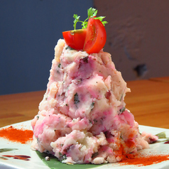 大葉としば漬けのポテサラの写真