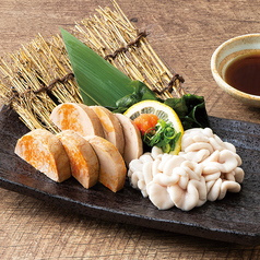 生白子とあん肝の合盛り