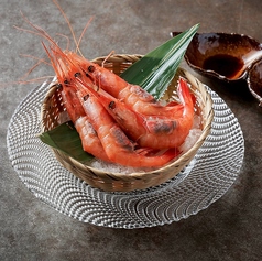 甘海老のザル盛り/イカの塩昆布和え