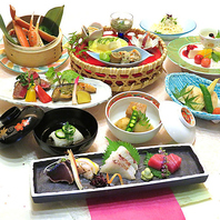 二つ星料理人監修の技が光る季節折々の本格的な日本料理