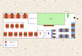 店内レイアウトです。総席数118席【掘りごたつ】最大60名様までのご宴会可能！5.6名様でのご宴会可能な個室あり！【テーブル席】34席あります。お一人様でもお気軽にどうぞ！　※クリックで拡大