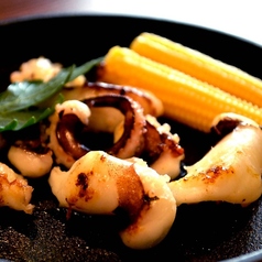 イカゲソ鉄板焼き