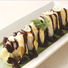 バニラアイスクレープ チョコソース