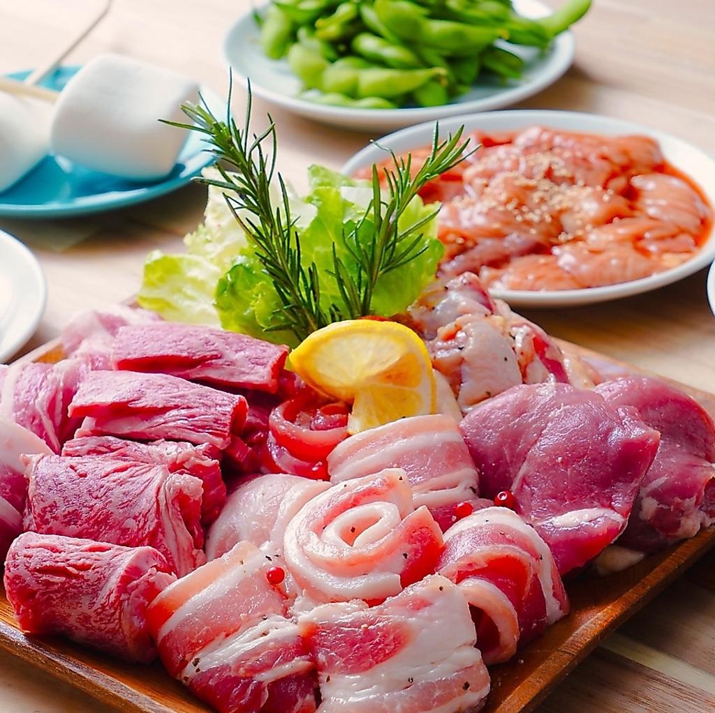 【肉屋のBBQセット】国産豚カルビ・国産牛カルビ・国産豚ヒレなどお肉をたっぷり楽しめる☆