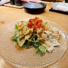 水茄子と生湯葉のサラダ