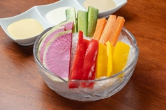 野菜スティック3種の自家製ソースで