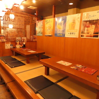 広々座敷でご家族でのお食事や会社宴会にもピッタリ♪