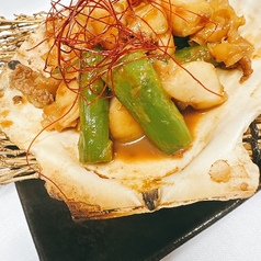 帆立アスパラバター焼き