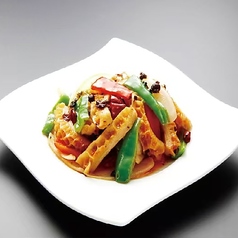 牛モツの黒豆麻辣炒め