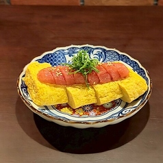 だし巻き玉子の明太子1本のせ