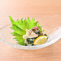 料理メニュー写真&nbsp;つぶ貝と生タコの山葵和え
