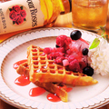料理メニュー写真&nbsp;ワッフル(バニラ/チョコ/ストロベリー)