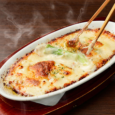 アスパラの２種チーズ焼きグラタン