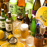 ドリンクメニュー100種以上◎神泡の生ビール等ご用意♪