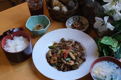 豆鼓炒め定食(シーフード)　【健康茶付き】