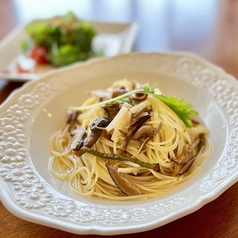 パスタ・サラダセット「山菜ときのこの和風パスタ」