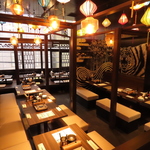 【宴会】　総席数は200席、最大80名様までご宴会が可能ですので大人数の際はぜひご利用ください！