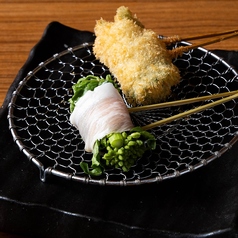 菜の花と豚トロ