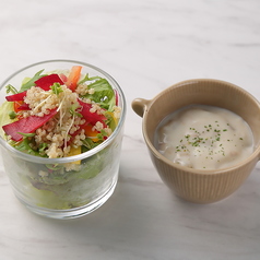 【SET MENU】京野菜サラダ/日替わりスープ
