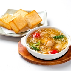 帆立とエリンギのアヒージョwithバケット