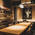 【完全個室】最大8名様までご利用いただけます。ご宴会はもちろん、少人数でのお食事や接待、お祝い事などハレの日にも最適な完全個室をご利用いただけます。
