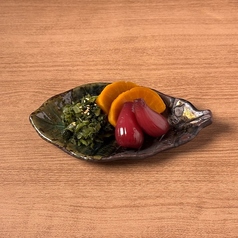高山漬物屋の三種盛り