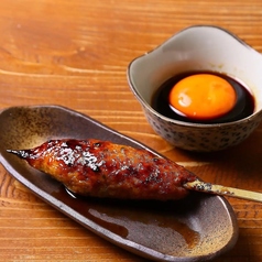 手作りつくね奥久慈卵黄添え