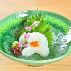 紋甲イカ造り/生タコ薄造り 各