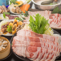 1日2組限定 鹿児島県産六白黒豚しゃぶしゃぶコース全7品3 500円 豚 商店 新宿三丁目 和食 ホットペッパーグルメ