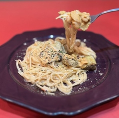 とろけるウニのクリームソースと焼きナス