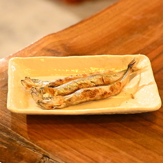 ししゃも(3匹で一皿)/山芋(3枚で一皿)