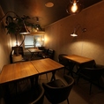 落ち着いた雰囲気の店内はプライベートな集まりにも最適◎とても居心地が良いお席をご用意しています。またさく飲みや二件目、仕事終わりのリフレッシュにも◎ぜひ、お気軽にお立ち寄りください。